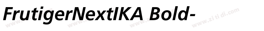 FrutigerNextIKA Bold字体转换